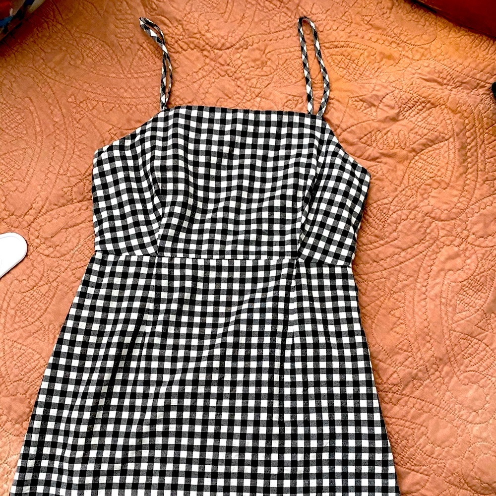 Gingham mini dress